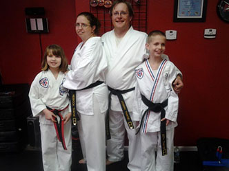 This is my family and their Black Belts.